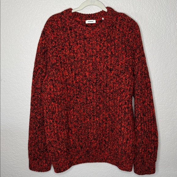 NWT Sandro Mouline Wool Blend Jumper Chunky Knit Sweater XXL Crewneck - Picture 2 of 6